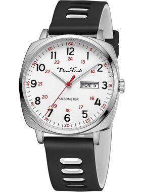 Diaofendi Women's Black And Silver Analog Medical Professional Waterproof Watch